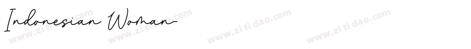 Indonesian Woman字体转换